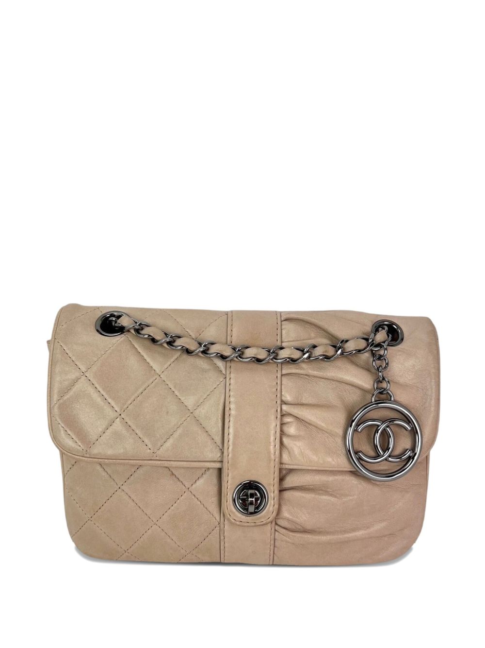 Pile Ou Face quilted flap shoulder bag