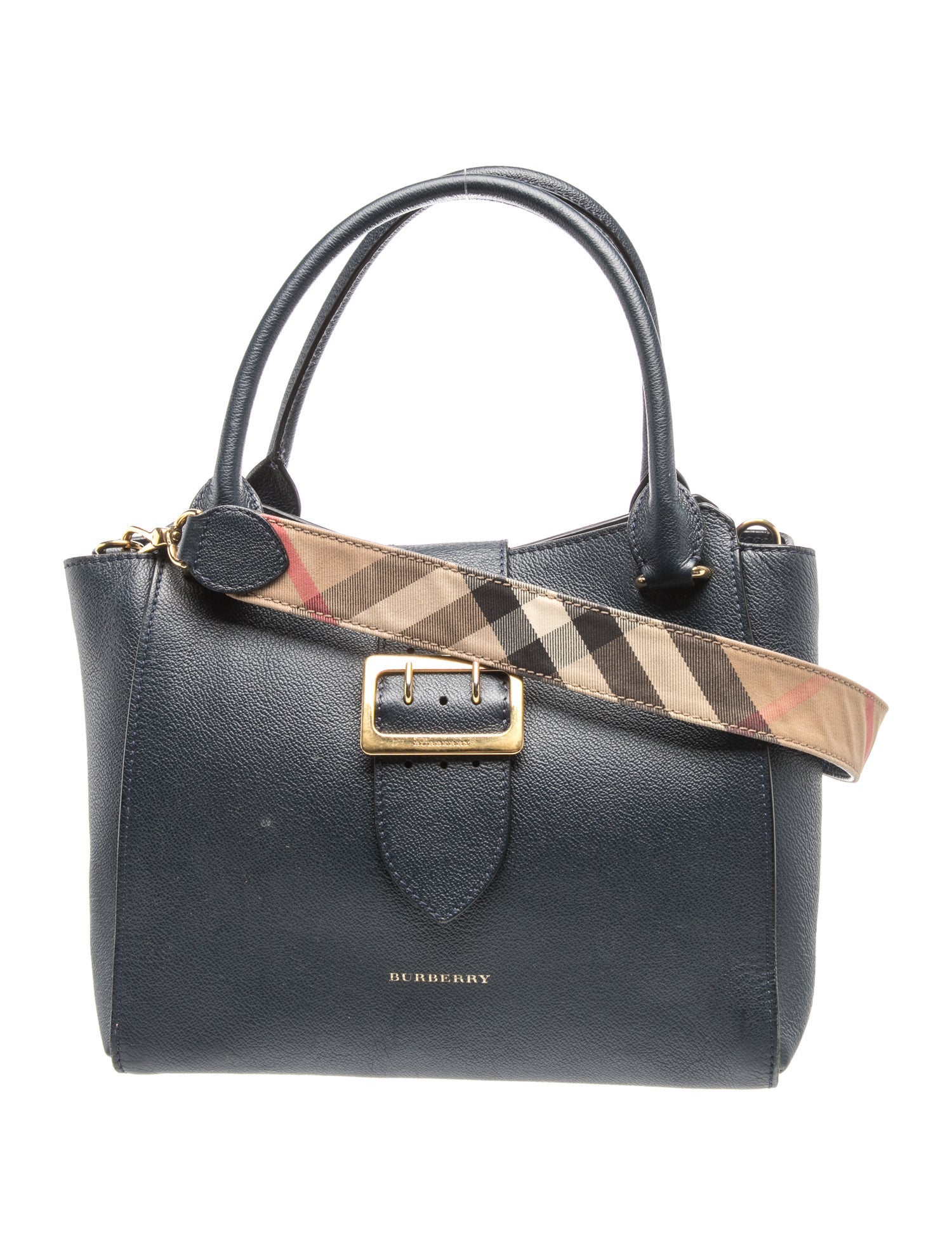 House Check Buckle Tote