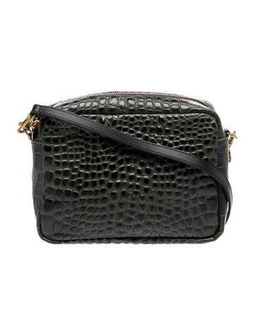 Embossed Leather Crossbody Bag