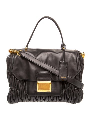 Quilted Matelasse Leather Handle Bag