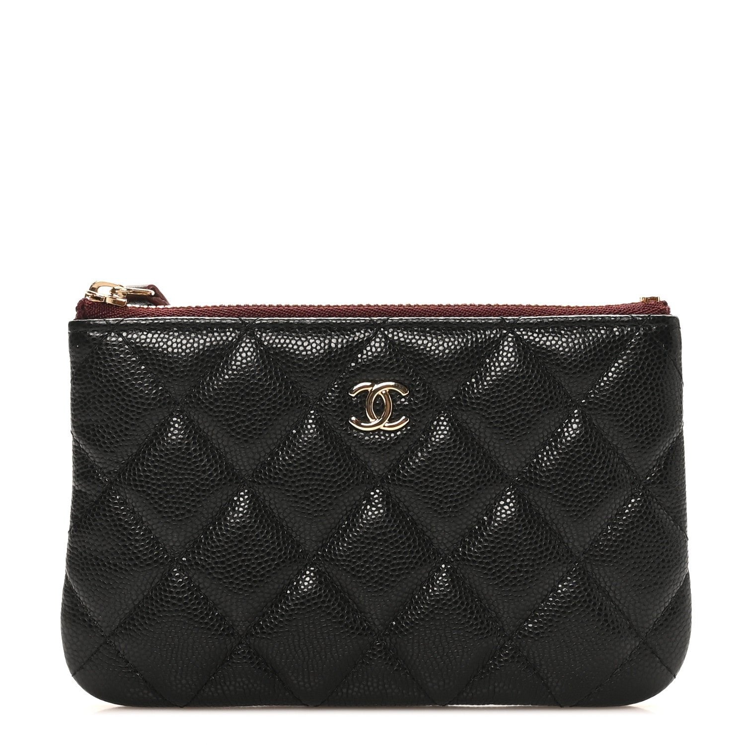 Chanel Caviar Quilted Small Cosmetic Case Black