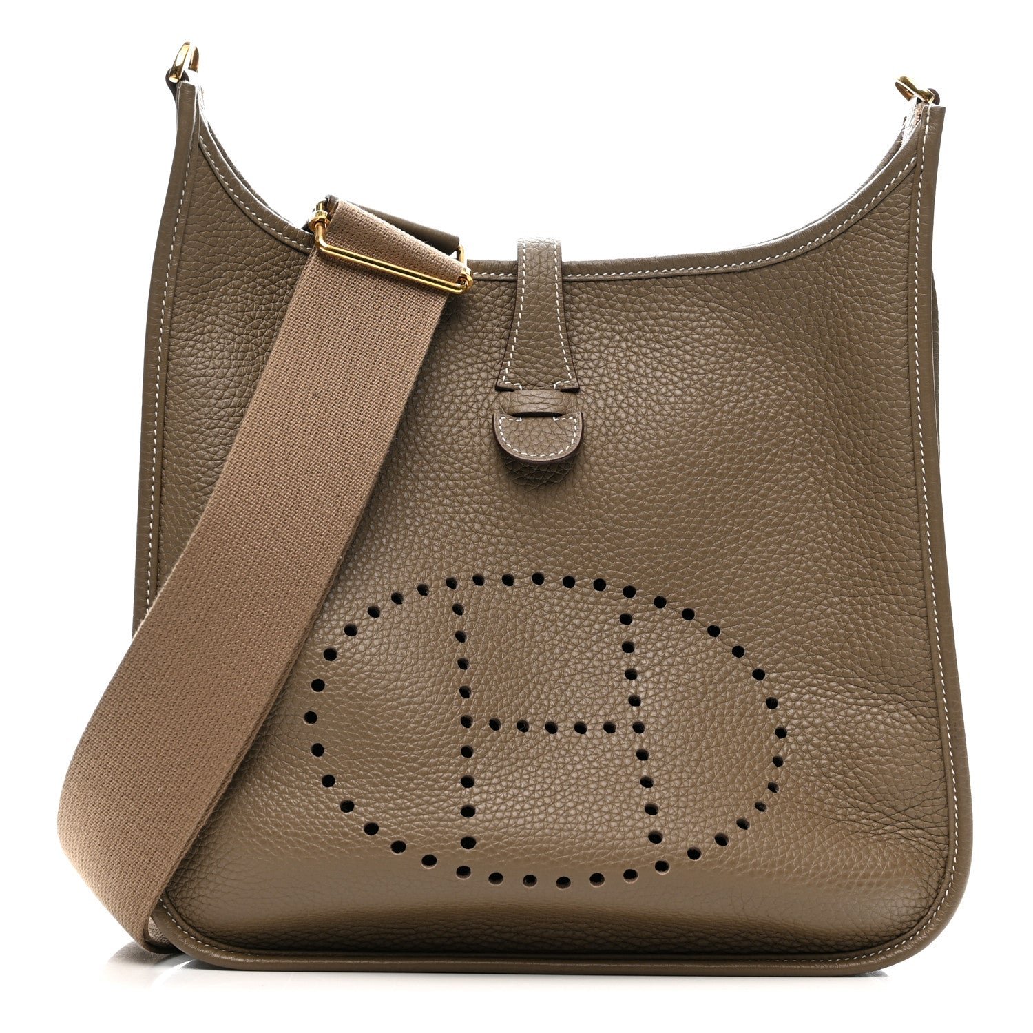 Hermes Taurillon Clemence Evelyn III PM Etoupe