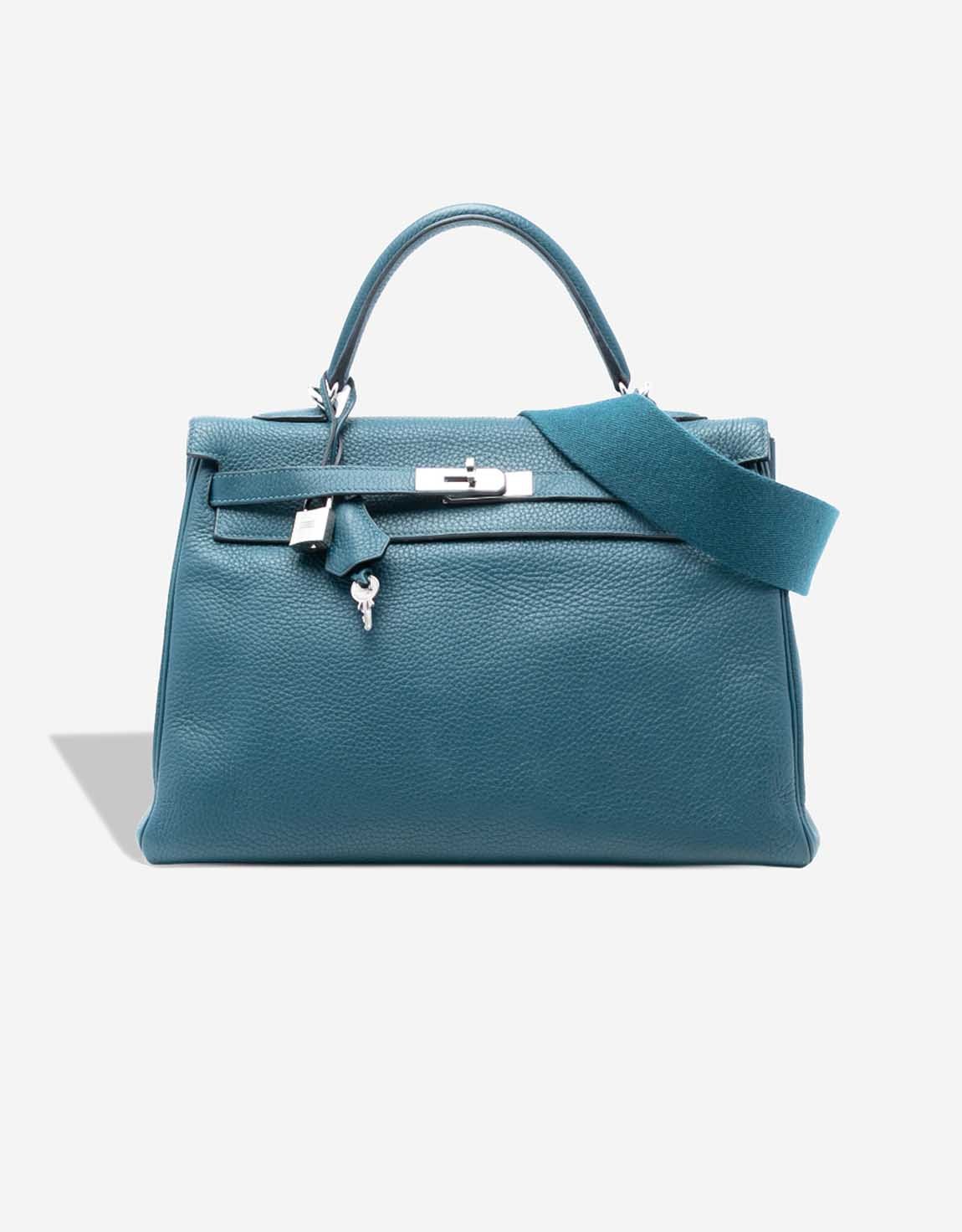 Hermes 
		Kelly 35 Clémence Bleu Izmir    