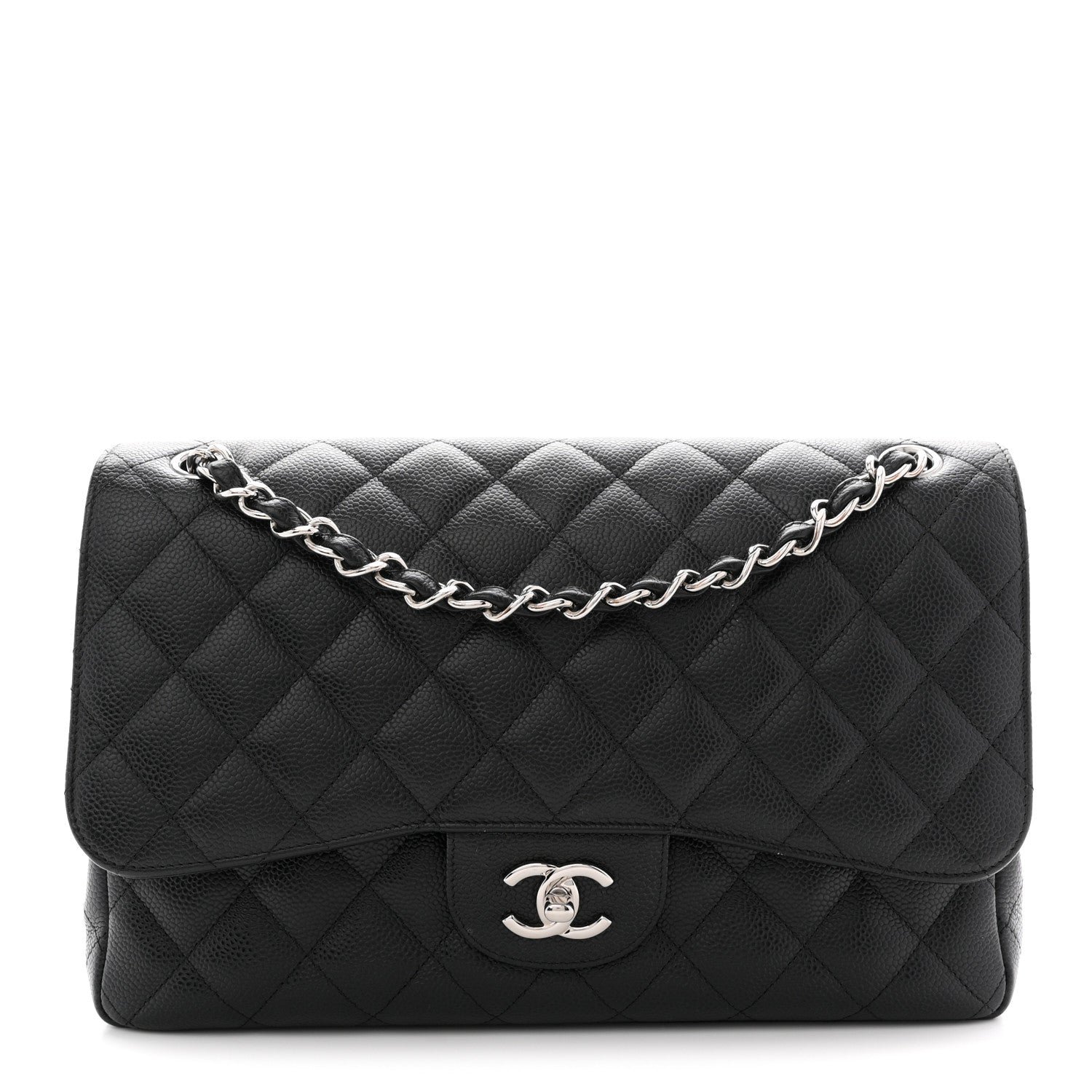 Chanel Caviar Quilted Jumbo Double Flap Black
