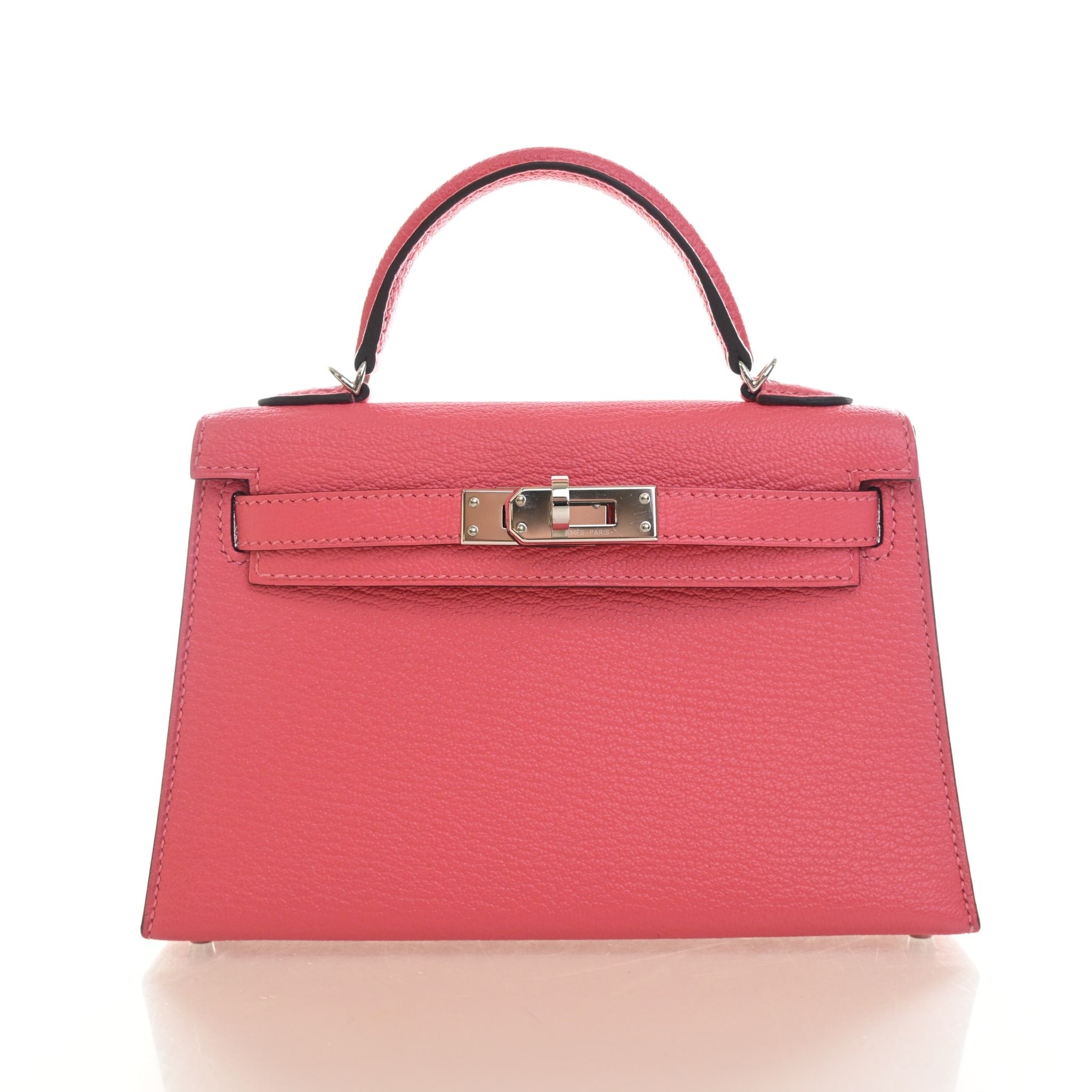 Hermes Rose Lipstick Chevre Mysore Mini Kelly 20