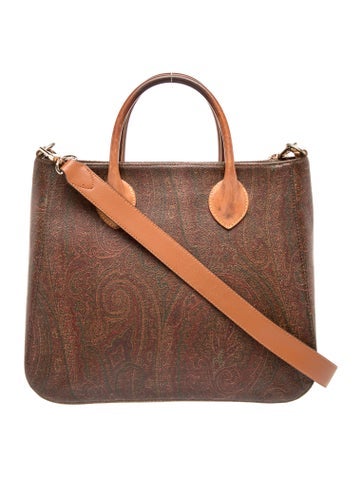 Etro Leather Top Handle Bag