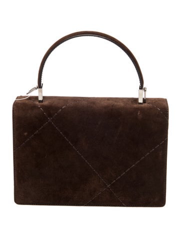 Suede Top Handle Bag