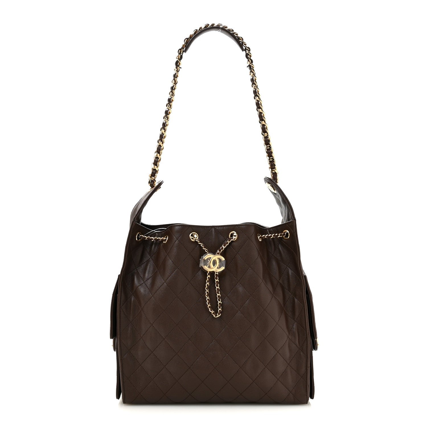 Chanel Caviar Quilted Medium Chanel 25 Handbag Dark Brown