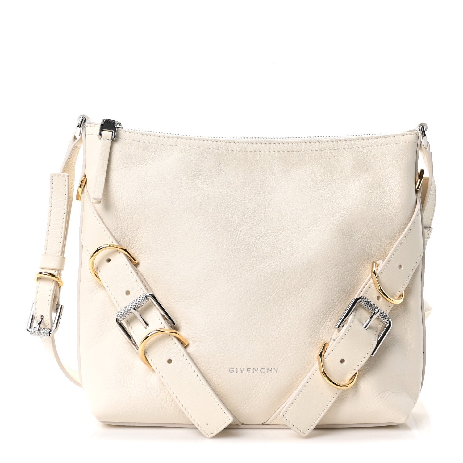 Givenchy Calfskin Small Voyou Bag Ivory