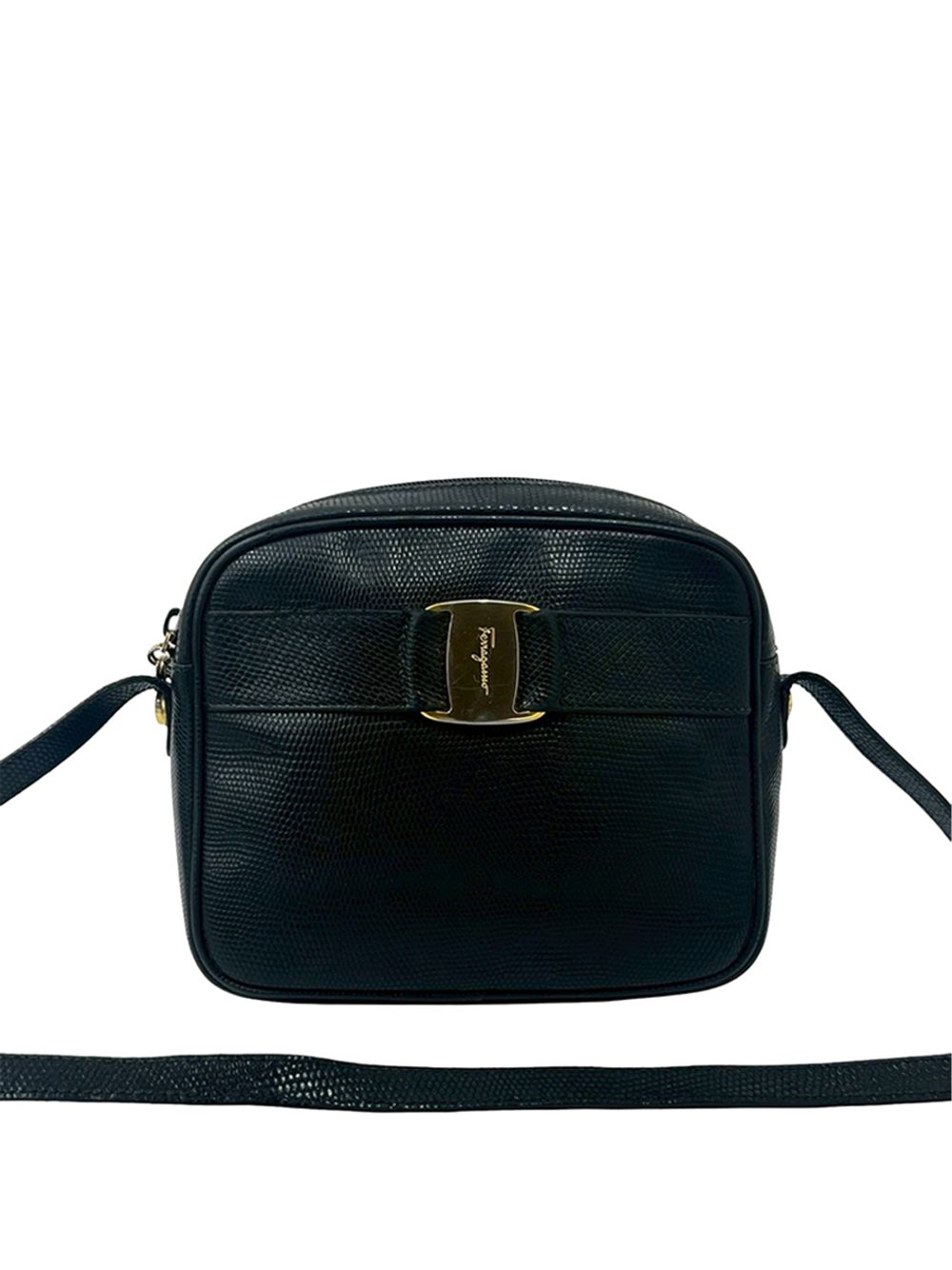 1990-2010 Embossed Lizard Leather Vara crossbody bag