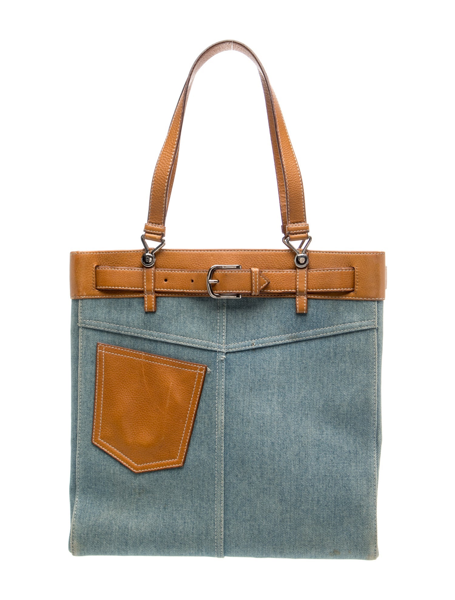 Dior Denim Vintage Denim Jean Pocket Tote