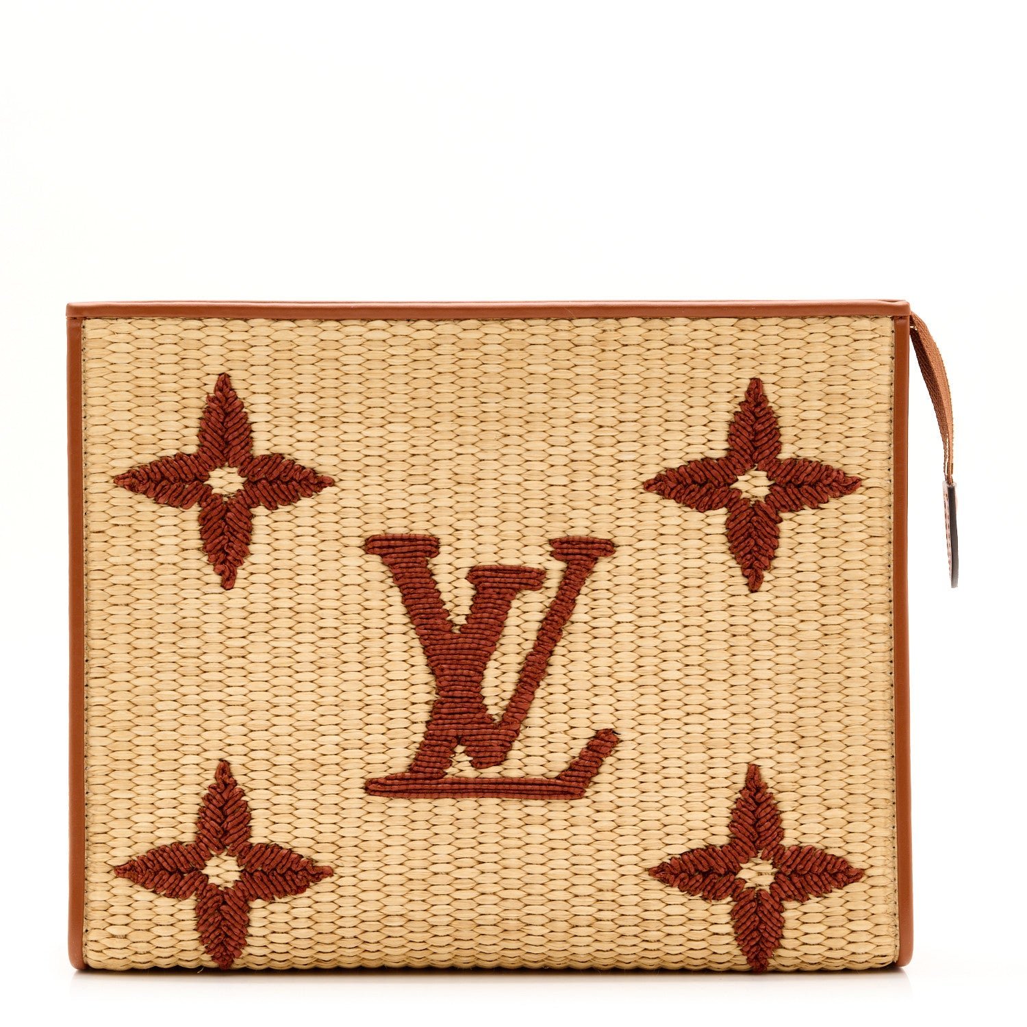 Louis Vuitton Raffia Monogram Giant Toiletry Pouch 26 Tan