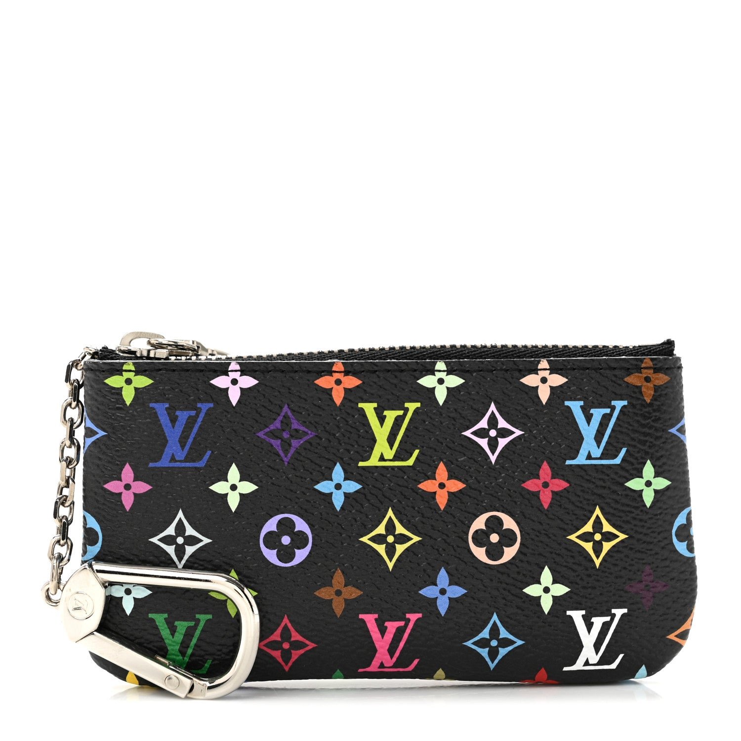 Louis Vuitton Monogram Multicolor Key Pouch Black Grenade