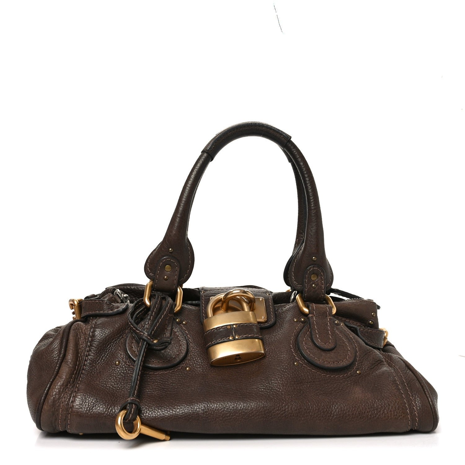 Chloe Chloe Calfskin Medium Paddington Satchel Chocolate