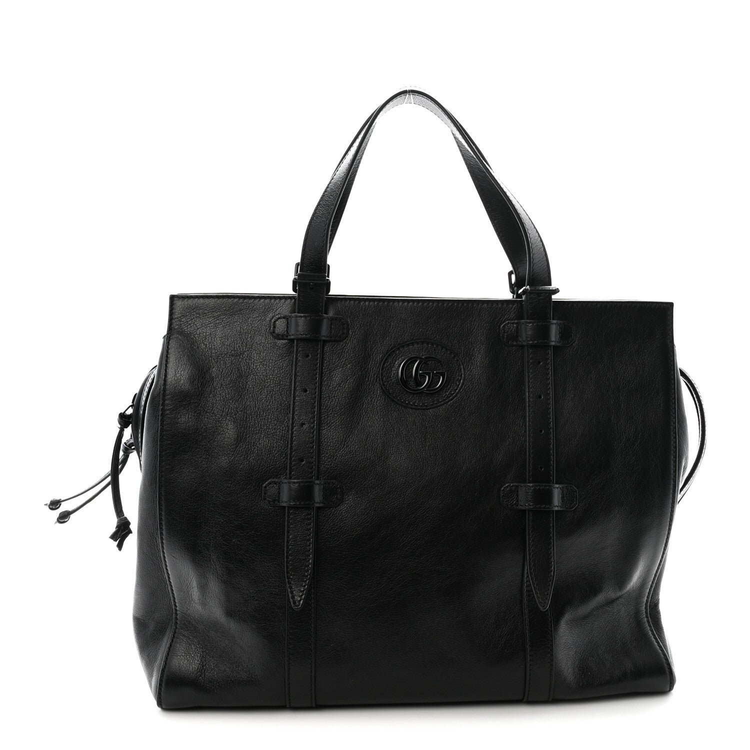 Gucci Piuma Lux Energy Monochrome Tonal GG Medium Tote Bag Black