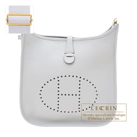 Hermes Hermes Evelyne 3 bag PM Blue pale Clemence leather Gold hardware