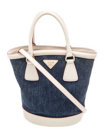 Denim Top Handle Bag