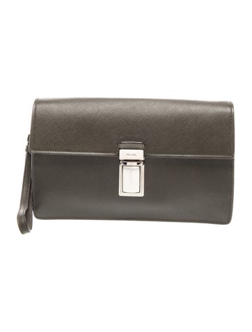 Saffiano Leather Clutch