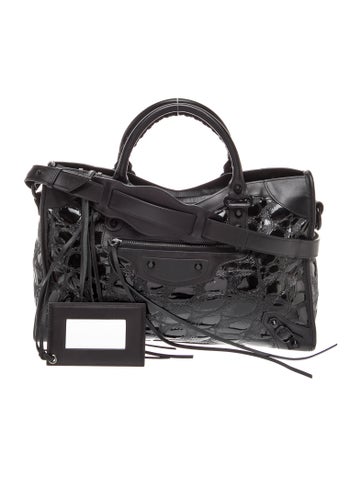 Balenciaga Patent Leather Motocross Classic City