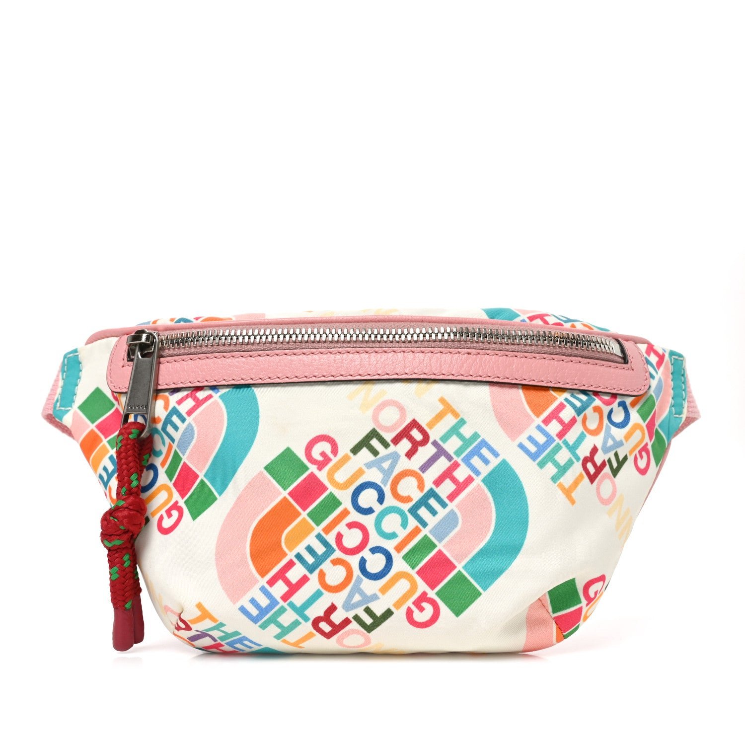 Gucci X THE NORTH FACE Econyl Nylon Arleq Belt Bag Ivory Turquoise Wild Rose