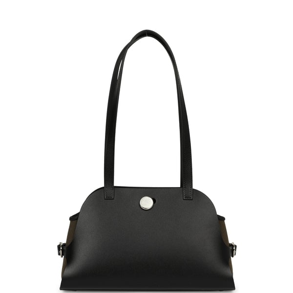 Hermes Tablier Sellier Black Vache Hunter, Swift, Vert Loden Toile Militaire Canvas Palladium Hardware