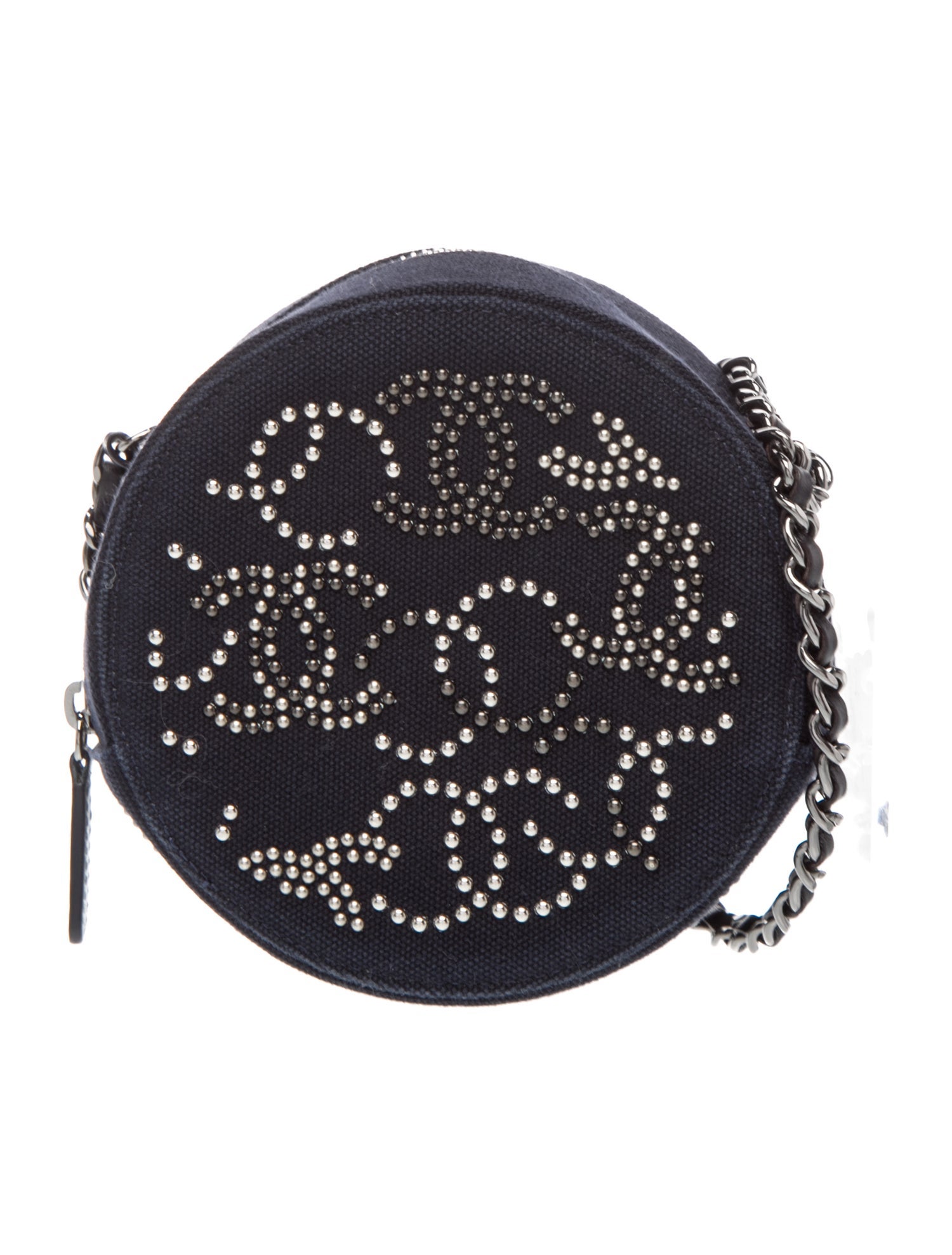 Chanel CC Studded Round Crossbody Bag