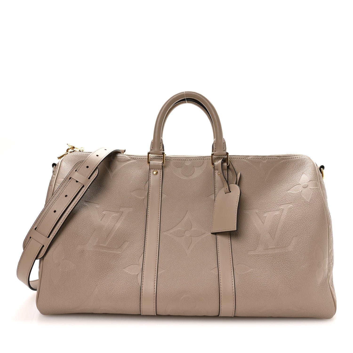 Louis Vuitton Empreinte Monogram Giant Keepall Bandouliere 45 Tourterelle