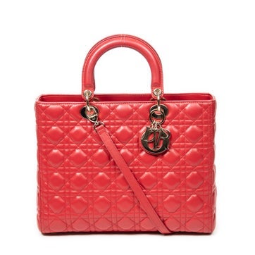Dior Leather Large Lady Dior Zip