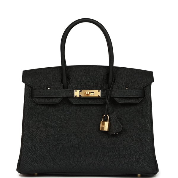 Hermes Birkin 30 Black Togo Gold Hardware