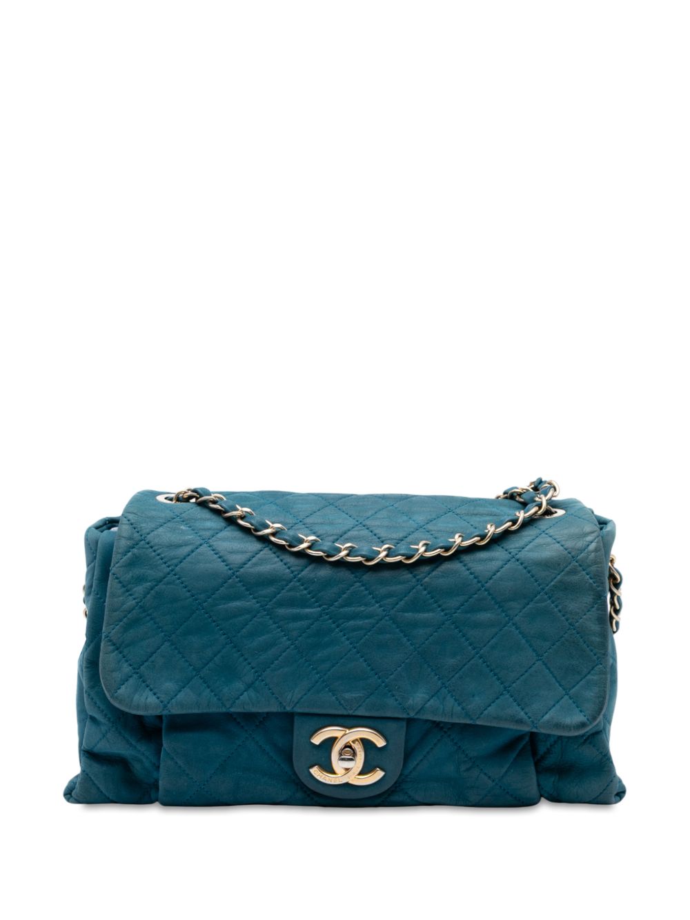 2012-2013 Large Quilted Iridescent Calfskin Chic Quilt Flap shoulder bag