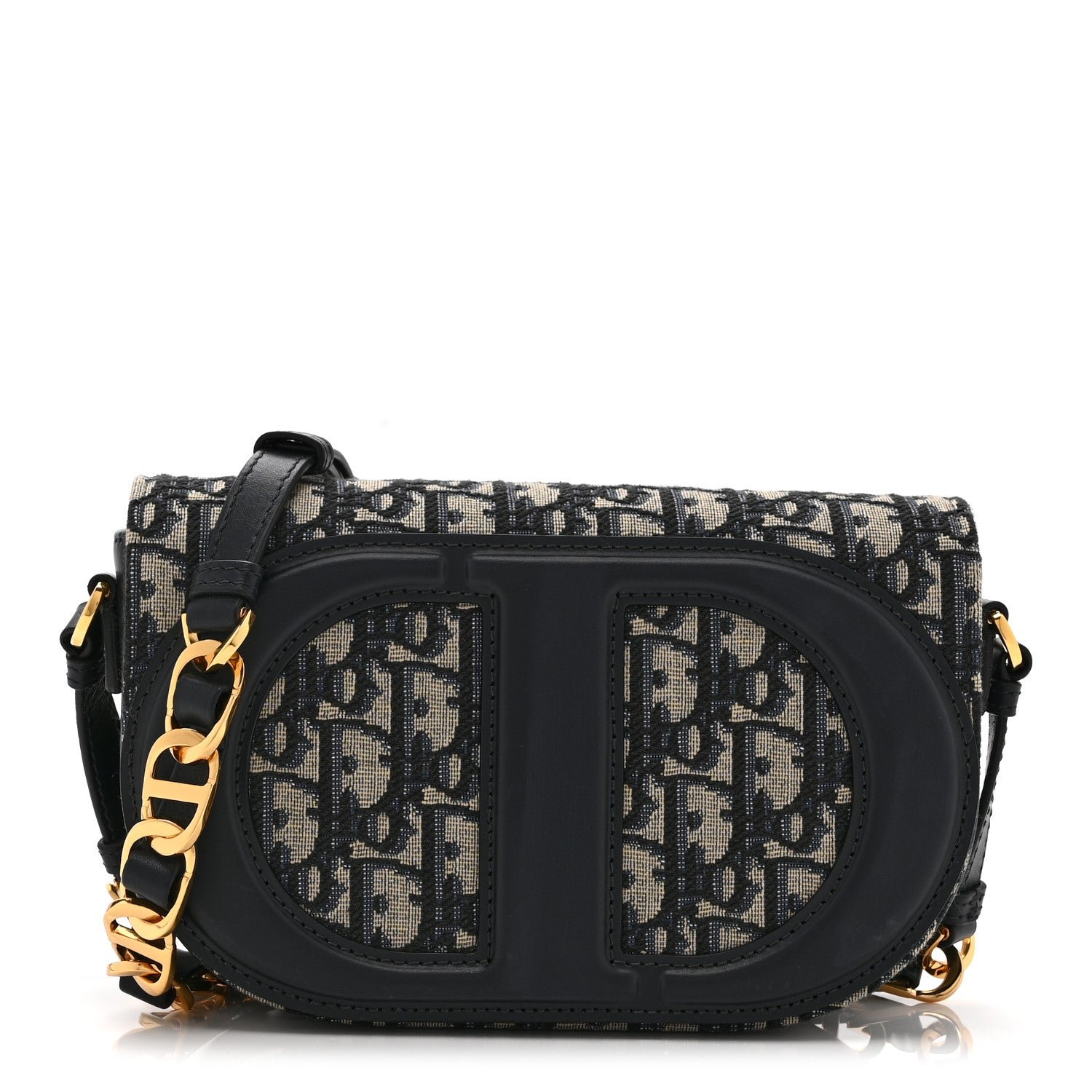 Christian Dior Oblique CD Signature Flap Crossbody Blue