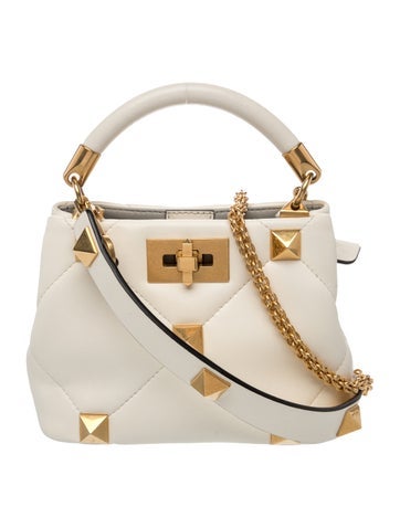 Roman Stud Top Handle Bag