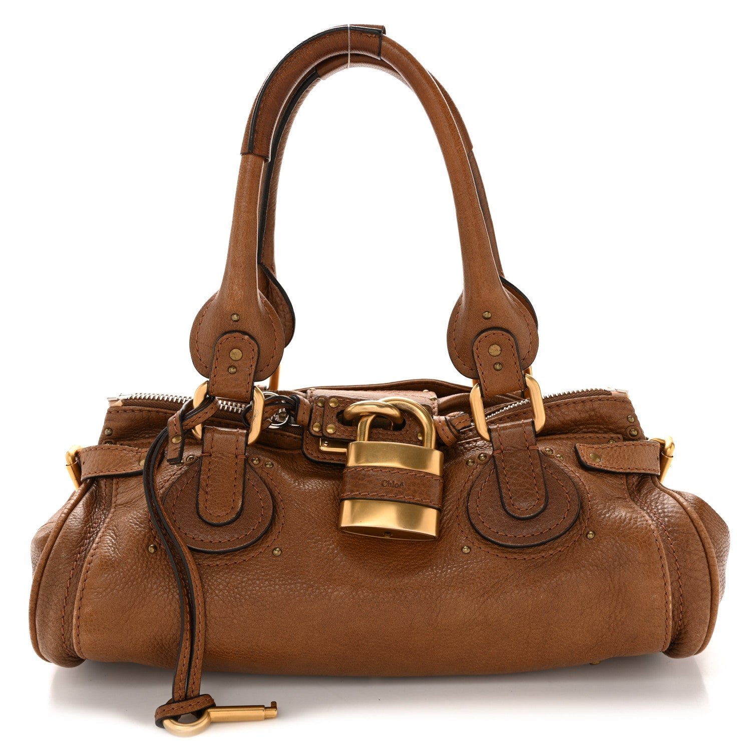 Chloe Chloe Calfskin Medium Paddington Satchel Tan