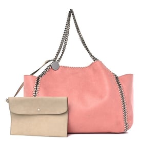 Stella McCartney Shaggy Deer Falabella Reversible Tote Blush Pink Beige