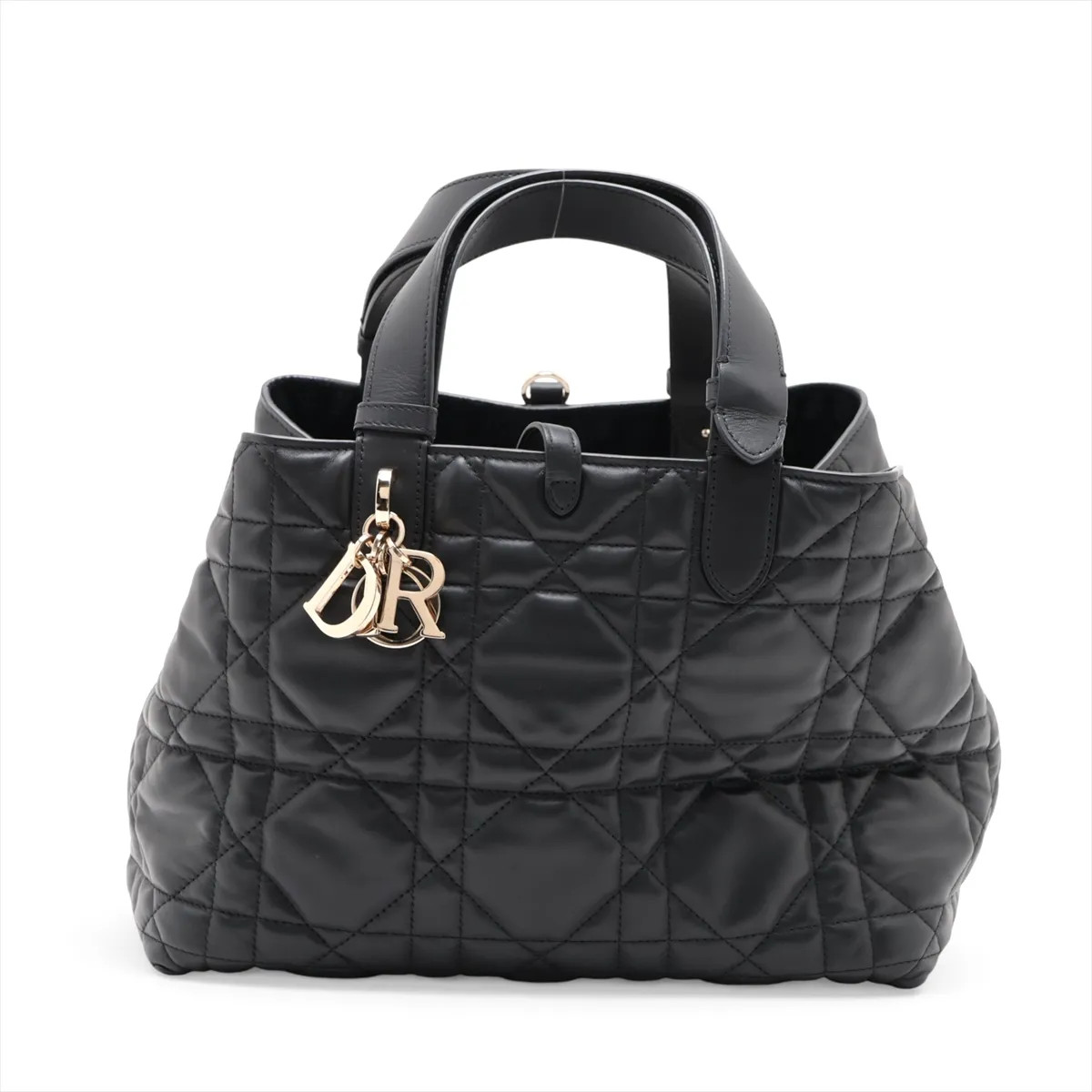 Christian Dior Macrocanage Toujour Leather Hand bag Black