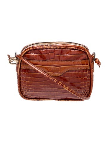 Longchamp Embossed Leather Crossbody Bag
