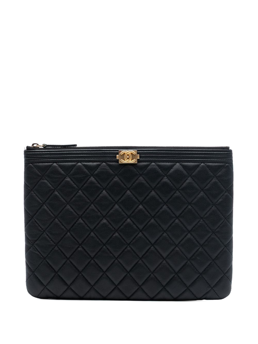2017-2018 Medium Quilted Caviar Boy O Case clutch bag