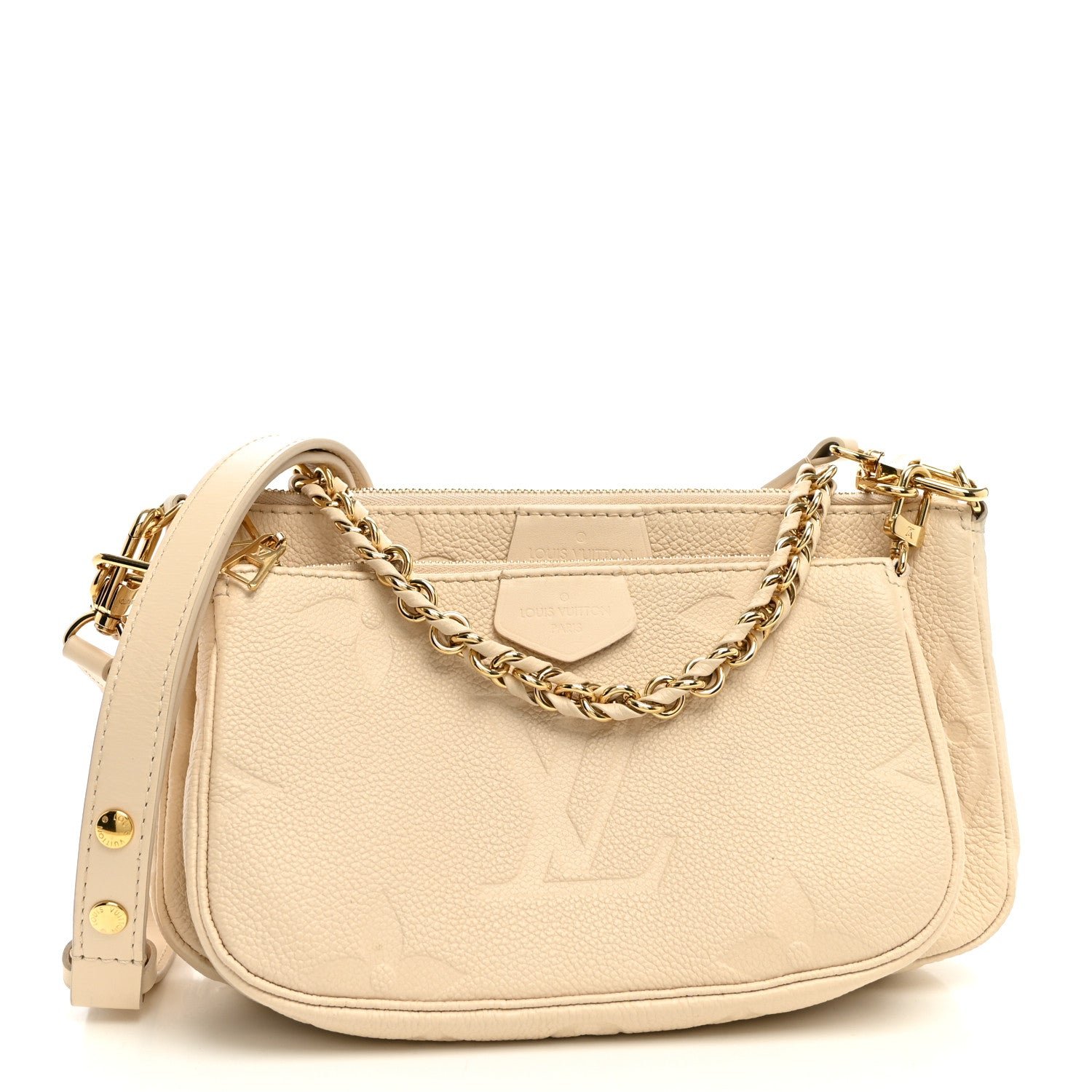 Louis Vuitton Empreinte Monogram Giant Multi Pochette Accessories Cream
