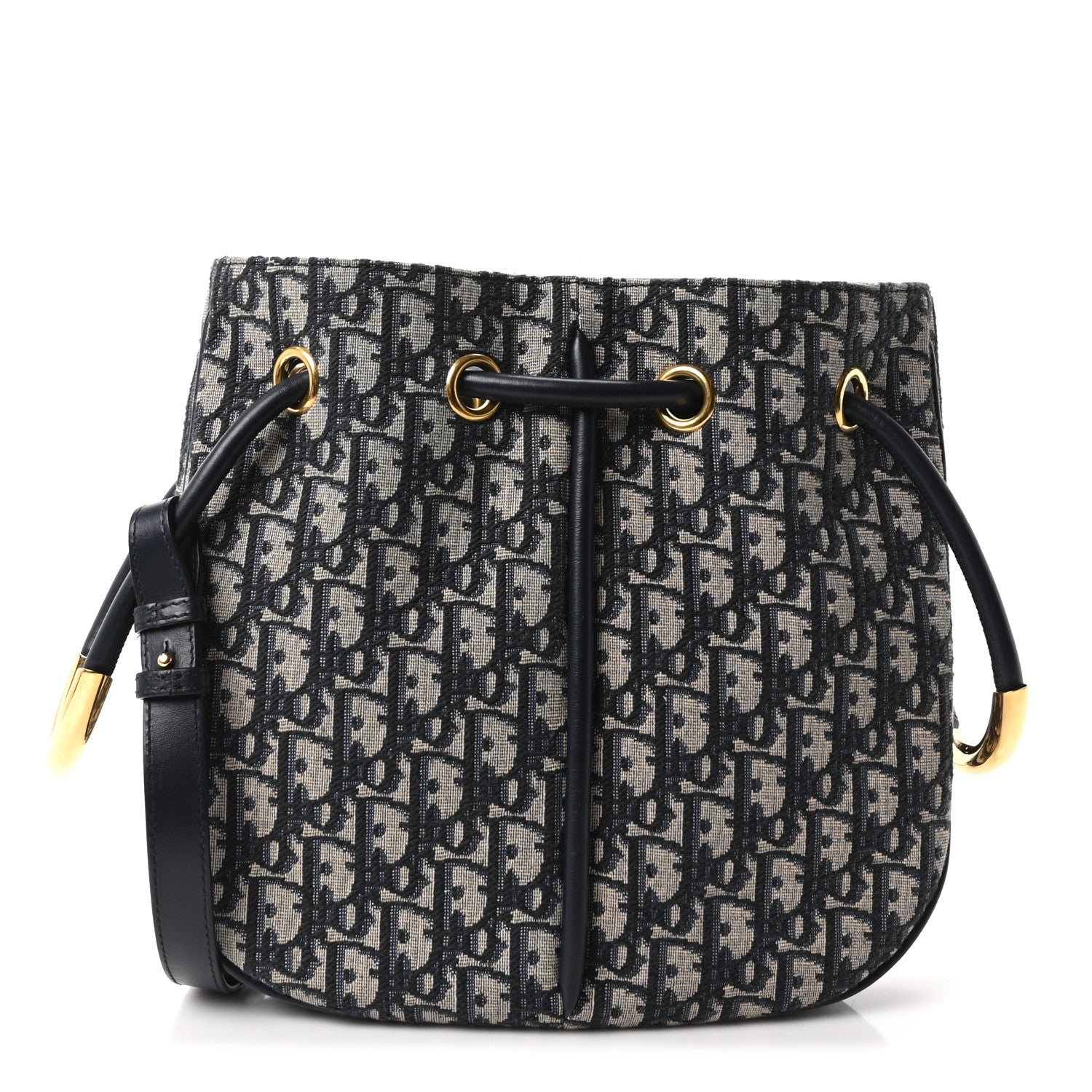 Christian Dior Oblique Medium Nolita Bucket Bag Blue