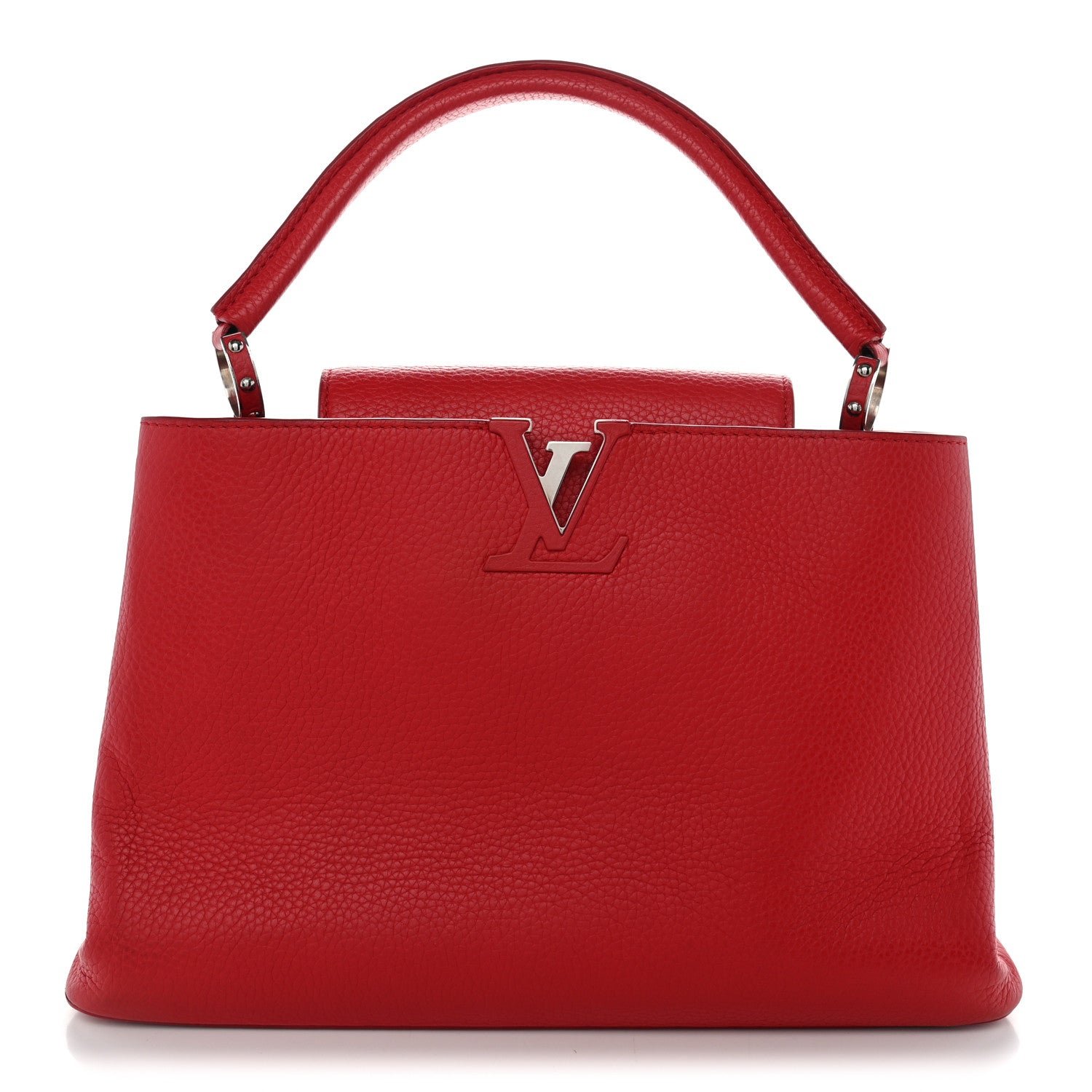 Louis Vuitton Taurillon Capucines MM Coquelicot