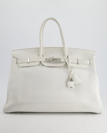 Hermes *FIRE PRICE* Hermès Birkin 35cm Bag in White Clemence Leather with Palladium Hardware