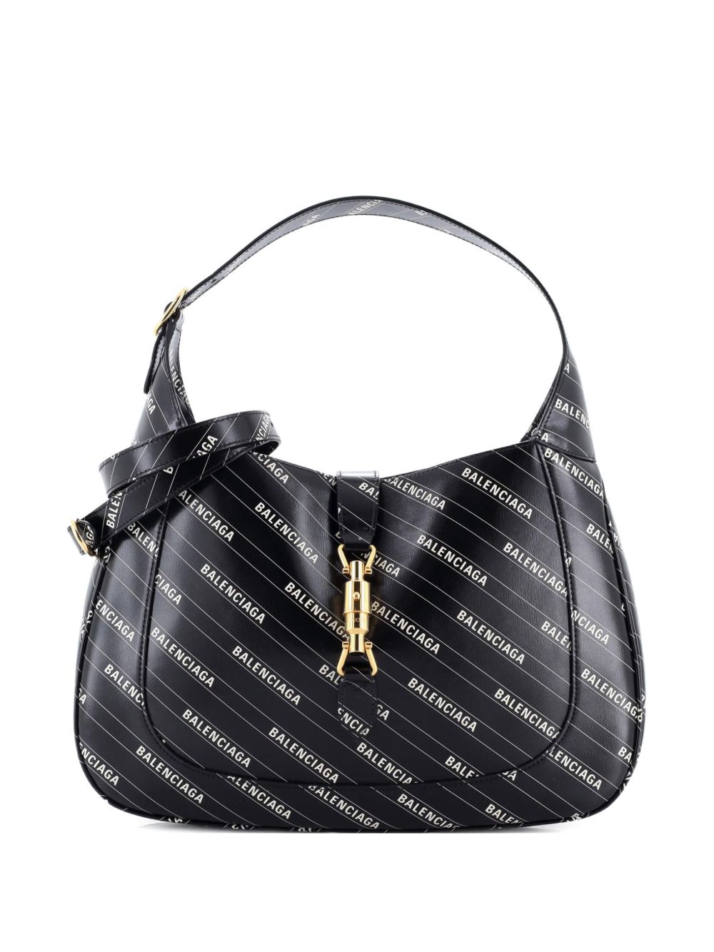 x Balenciaga The Hacker Project Jackie 1961 Printed Leather Medium hobo bag