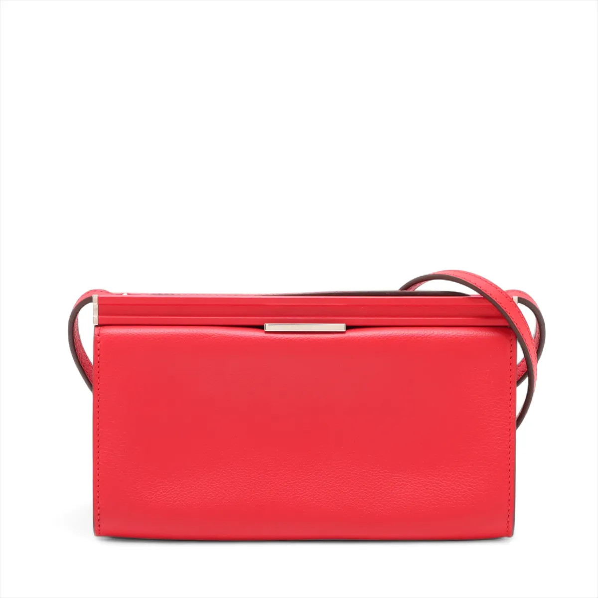Hermès Clic H 21 Evercolor Rouge de Coeur Silver Metal Fittings