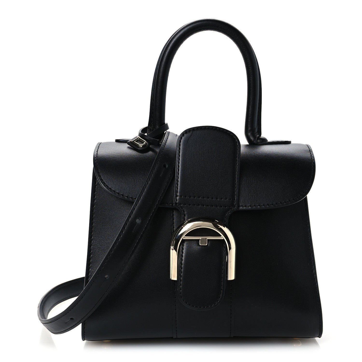 Delvaux Box Calfskin Mini Brillant Satchel Black