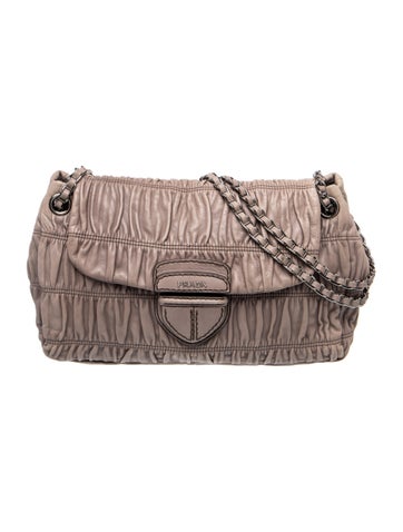 Nappa Gaufre Leather Shoulder Bag