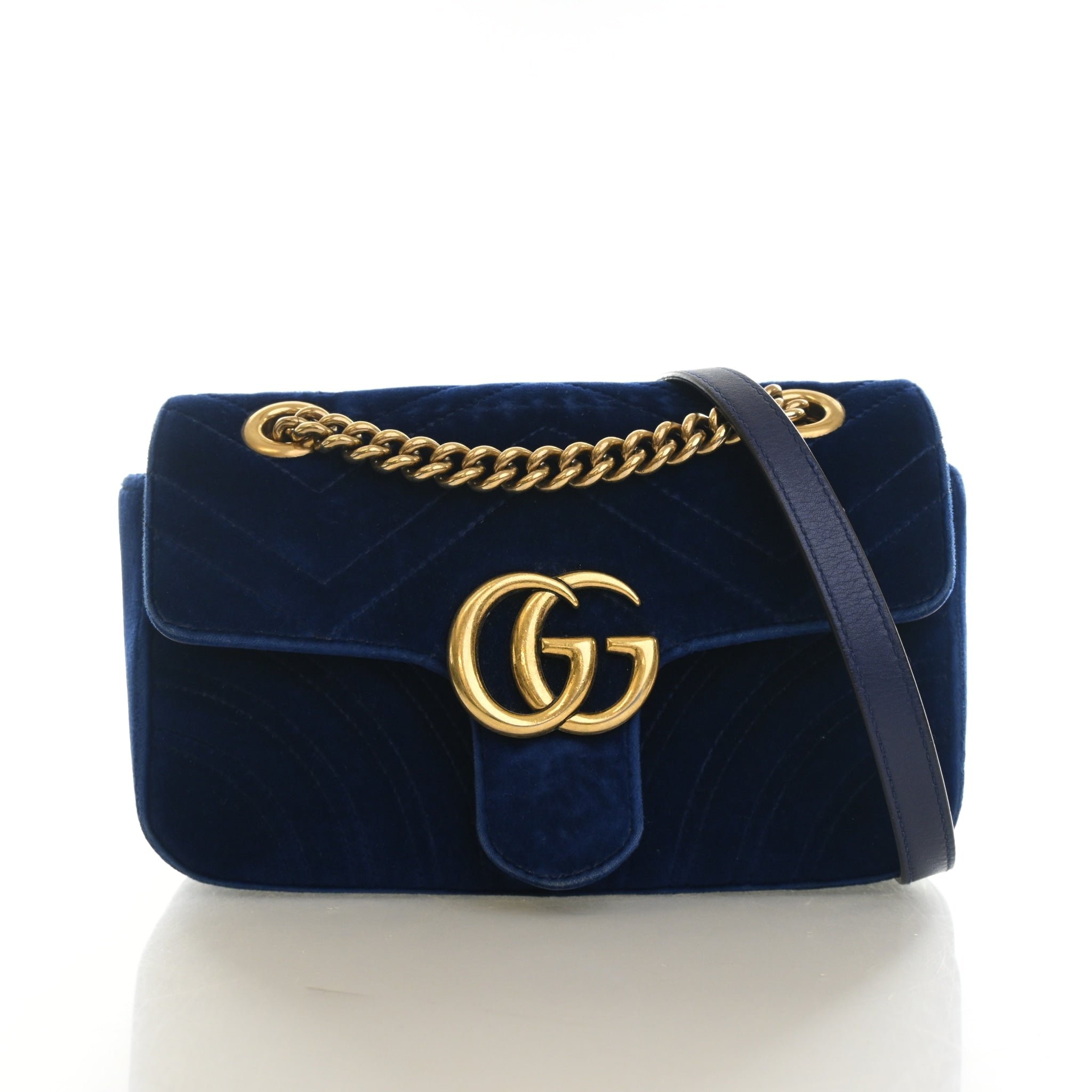 Gucci Mini Velvet Marmont Flap Bag