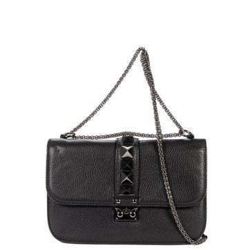 Valentino Leather Glam Lock Bag