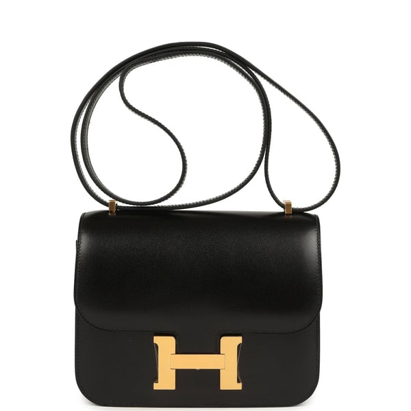 Hermes Hermes Constance 18 Black Box Gold Hardware