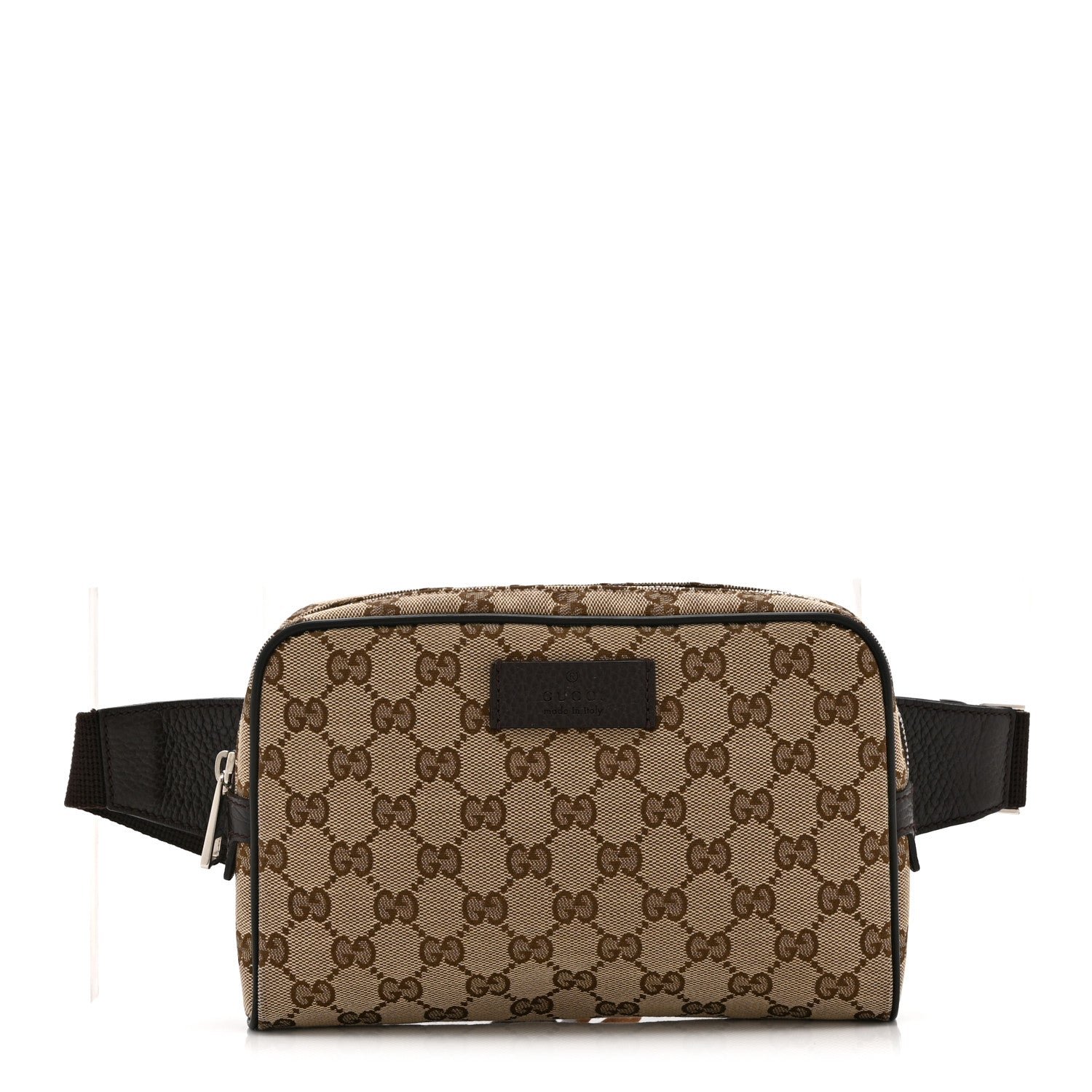 Gucci Monogram Belt Bag Dark Brown