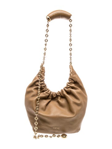 Leather squeeze bag Small